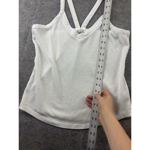 Free People Intimately Women's Tank Size L Ribbed Strappy Stretch Athleisure SEE - Picture 2 of 6
